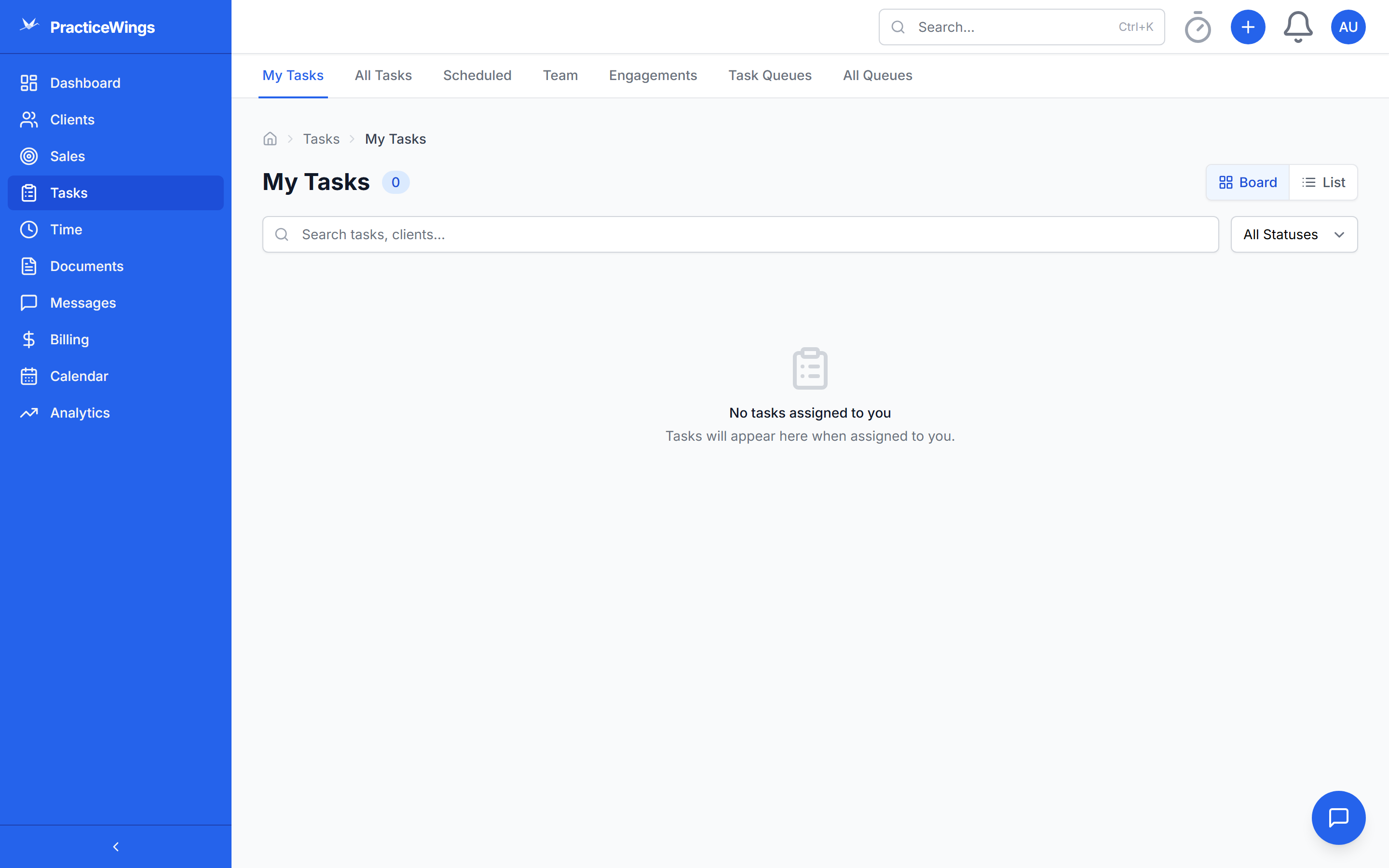 Workflow view showing parallel task routing